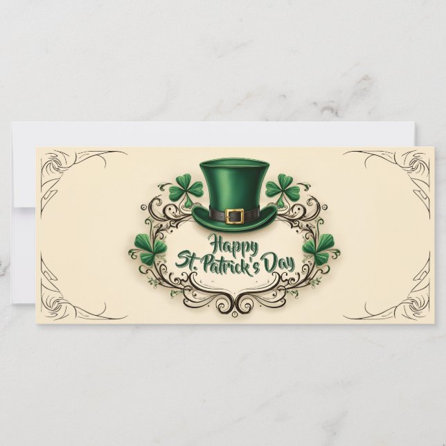 Happy St. Patrick’s Day Shamrock Design (Frente)