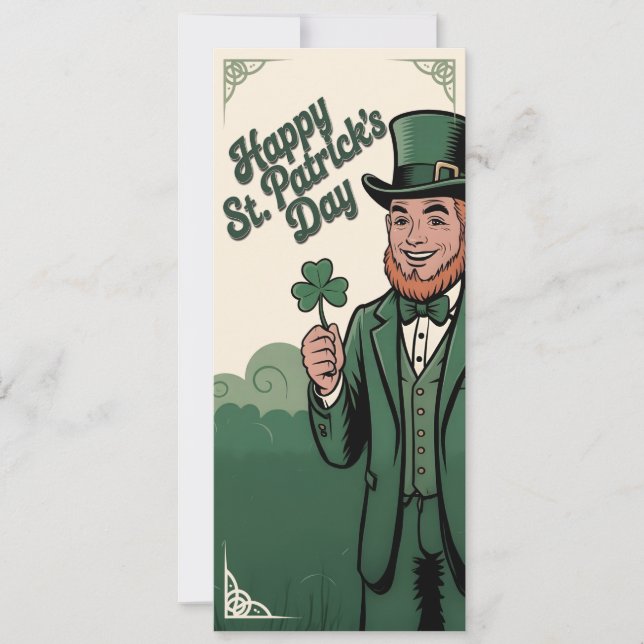 Happy St. Patrick’s Day Vintage Leprechaun (Frente)
