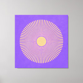 Happy Sunburst Stretched Canvas Print
