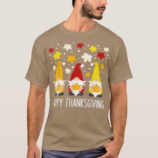 Happy Thanksgiving Gnome Fall Autumn T-Shirt