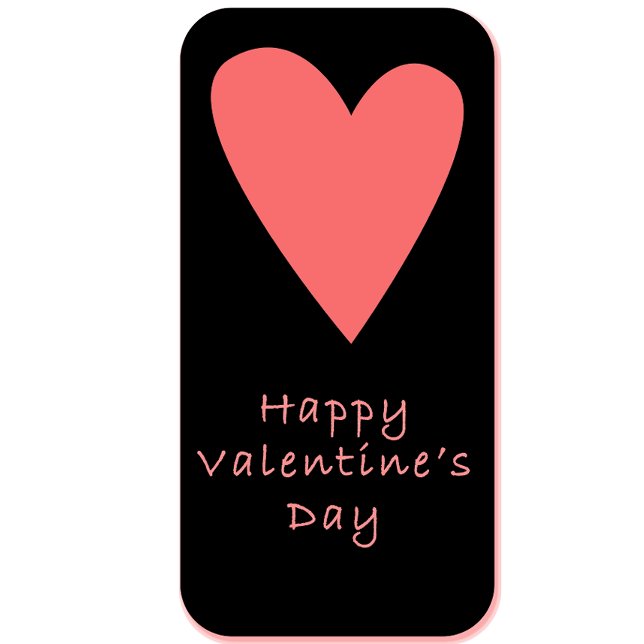 Happy Valentine’s Day Minimalist T-Shirt | Pink He (Criador carregado)