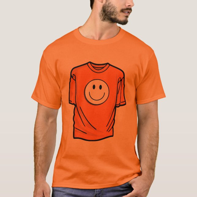 Happy Vibes Only – Classic Smiley Face T-Shirt Des (Frente)