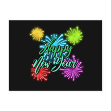 Happy Year New cartão postal