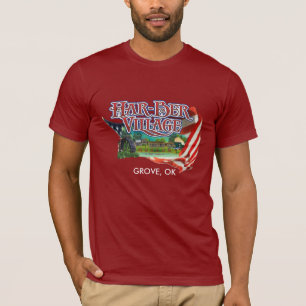 Har-Ber Village com camiseta de bandeira 2