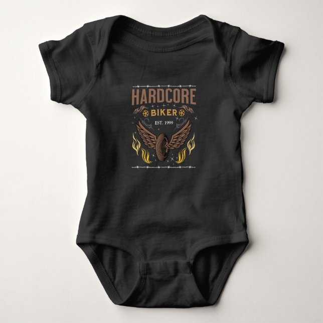 Hardcore Biker Gold t-shirt (Frente)