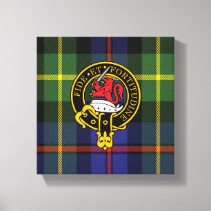 Hardy Scottish Crest e Tartan Canvas Print