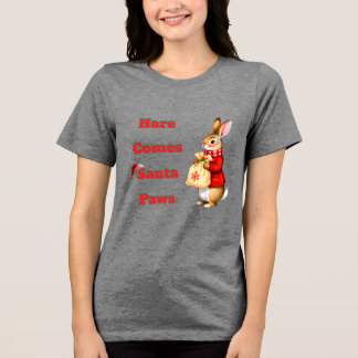 Hare Comes Santa Paws T-Shirt