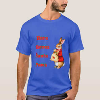 Hare Comes Santa Paws T-Shirt