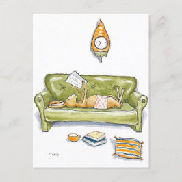 Hare no cartão postal do sofá