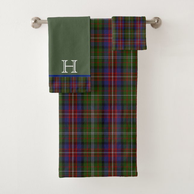 Hargis Tartan Monogramed Bath Toalha (Insitu)