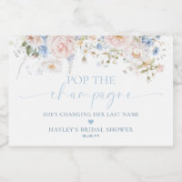 Hargrove Azul Floral Estoure o Champanhe Chuveiro