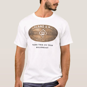 Harland & t-shirt da placa do construtor de Wolff
