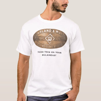 Harland & t-shirt da placa do construtor de Wolff