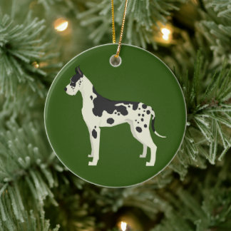 Harlequin Great Dane Enfeites de natal