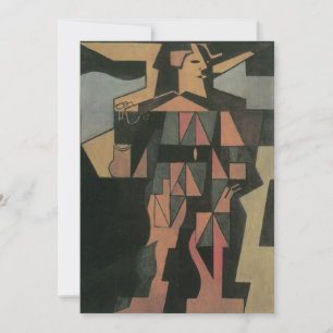 Harlequin por Juan Gris, Vintage Cubism Art