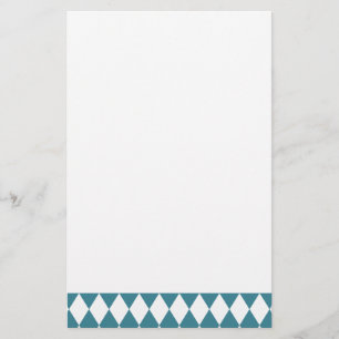 Harlequin Teal e White