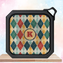 Harlequin Vintage Dourado Vermelho Verde Monograma