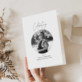 HARLOW Funeral Program, Cartão Obituário Dobrado