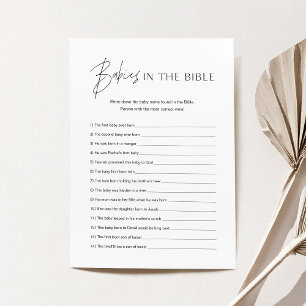 HARLOW No Cartão De Jogo Do Chá de fraldas Da Bíbl