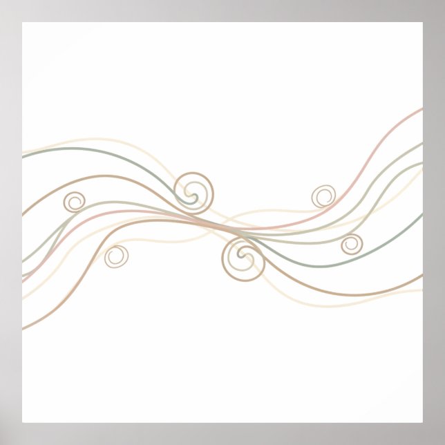 Harmonia de Linha Calma – Poster Abstrato Minimali (Frente)