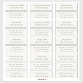 HARMONIA | Etiquetas de Endereços de Convidado Ver
