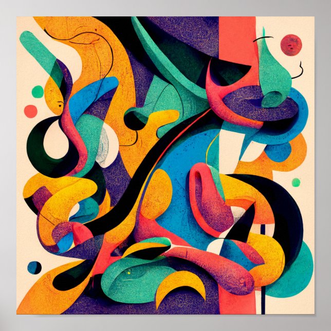 "Harmonia Geométrica" - Poster de Arte Digital Abs (Frente)