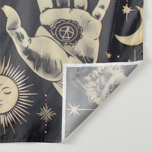 🌙 Harmônica Cósmica Sun & Moon Tapeçaria (Detalhe)