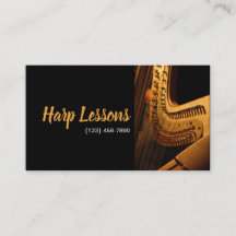 Harp Lessons Music Cartão de visita
