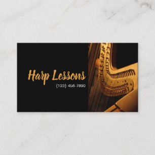Harp Lessons Music Cartão de visita