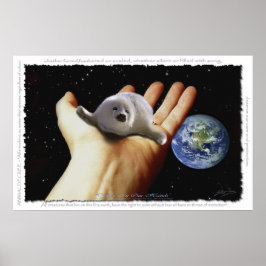 HARP SEAL Protection Earth Day Art Poster