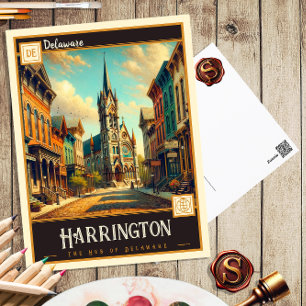 Harrington, Delaware   Cartão Postal Antigo