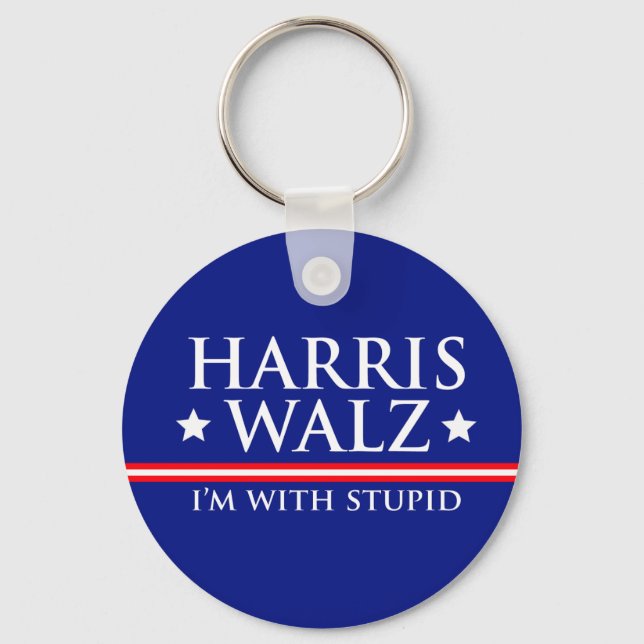 Harris Walz, estou com Chaveiro estúpida (Frente)