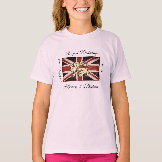 Harry Meghan Royal Wedding Kids T-Shirt (Frente)