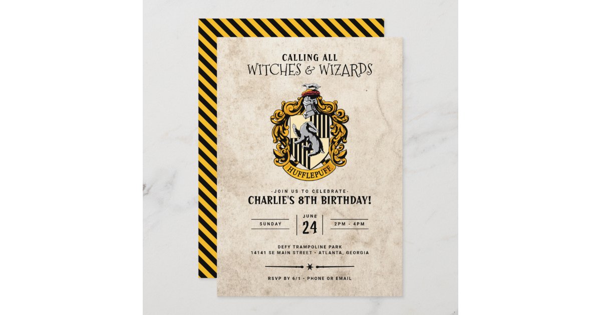 Convite Harry Potter Birthday, Painéis Alcalços Ravenclaw