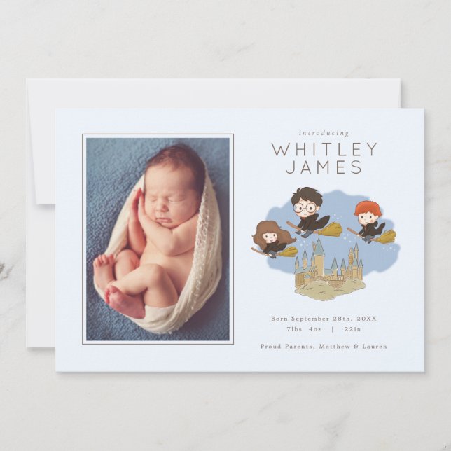 Harry Potter Mágico | Anúncio de Nascimento de Hog (Frente)