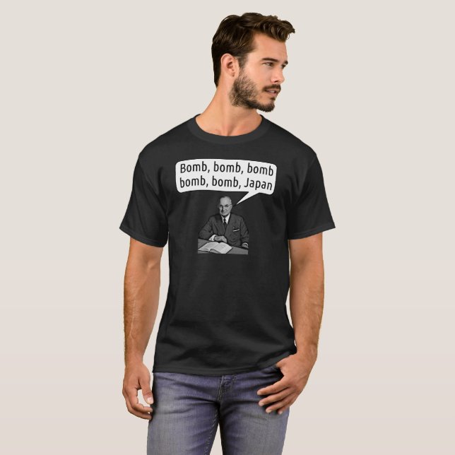 Harry Truman canta a bomba Japão - o t-shirt dos (Frente Completa)