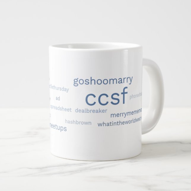 Hashtag Azul CCSF 20-oz. Caneca (Frente Esquerda)