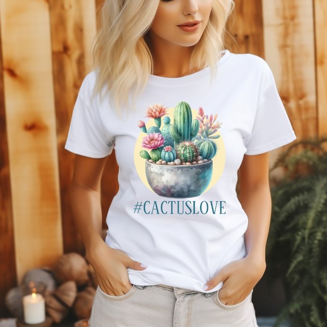 Hashtag Cactuslove T-Shirt (Criador carregado)