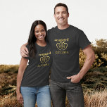 Hashtag personalizada Envolvida Data T-Shirt do No<br><div class="desc">Envolver-se e querer contar ao mundo? Consiga t-shirts para o anúncio do seu noivado,  foto social!</div>