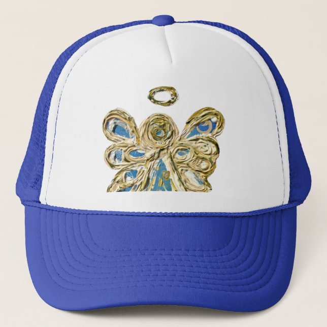 Hat ou Boné de Arte Personalizada do Angel Blue Gu (Frente)