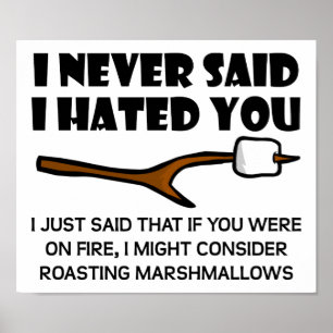 Hateful Marshmallow Engraçado Poster