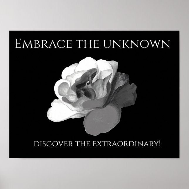 Haunted Rose Gothic Poster - Embrace the Unknown (Frente)