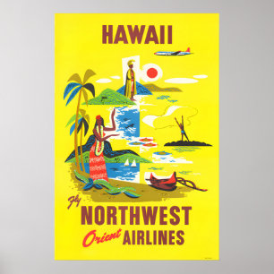 Havaí - Impressões de Cartazes de Viagem da Northw