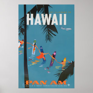Havaí - Impressões de Cartazes de Viagem Pan Ameri