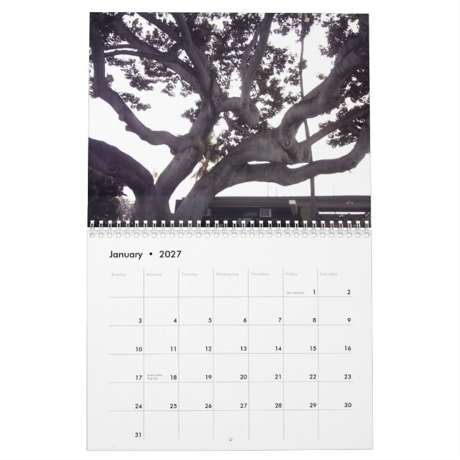 Havaí o calendário grande da ilha (Jan 2027)