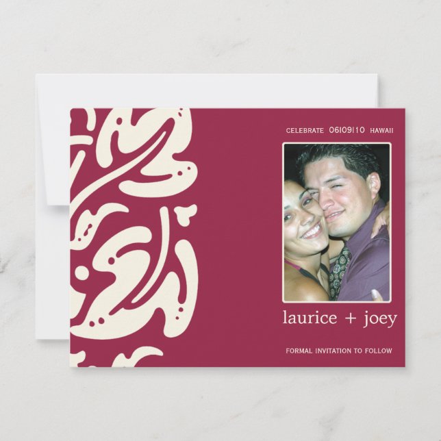 Havaí - Salve o cartão postal de data (Frente)