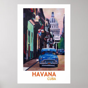 Havana Cuba - Estilo Retro Poster II