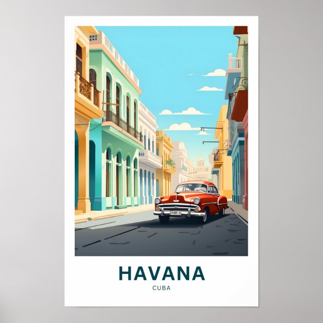 Havana Cuba Viagem Impressão (Frente)