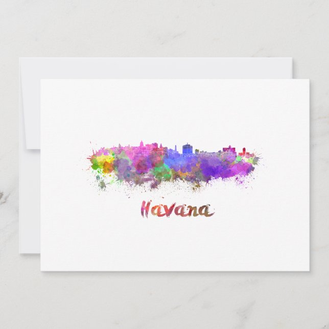 Havana skyline in watercolor (Frente)
