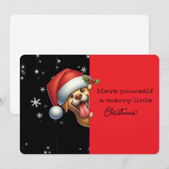 Have Yourself  Merry Little Christmas Grinning Dog (Frente/Verso)